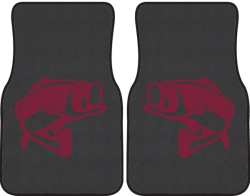 Bass Jumping Silhouette Car Mats