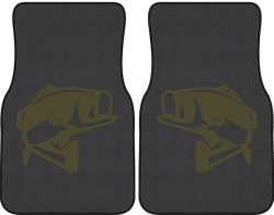 Bass Jumping Silhouette Car Mats