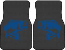 Bass Jumping Silhouette Car Mats
