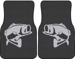 Bass Jumping Silhouette Car Mats
