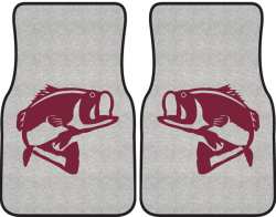 Bass Jumping Silhouette Car Mats