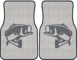 Bass Jumping Silhouette Car Mats