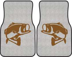 Bass Jumping Silhouette Car Mats
