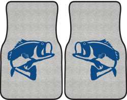 Bass Jumping Silhouette Car Mats