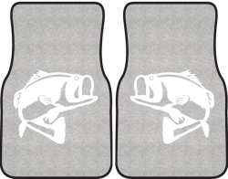 Bass Jumping Silhouette Car Mats