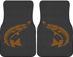 Tiger Muskie Silhouette Car Mats