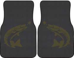 Tiger Muskie Silhouette Car Mats