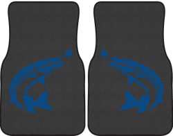 Tiger Muskie Silhouette Car Mats