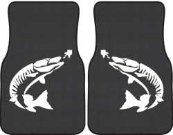 Tiger Muskie Silhouette Car Mats