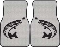 Tiger Muskie Silhouette Car Mats