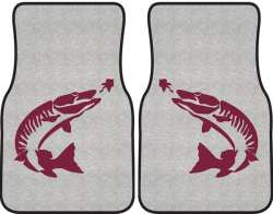 Tiger Muskie Silhouette Car Mats