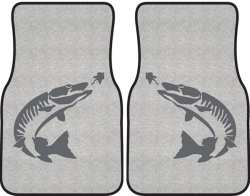 Tiger Muskie Silhouette Car Mats