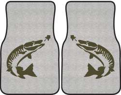 Tiger Muskie Silhouette Car Mats