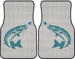 Tiger Muskie Silhouette Car Mats