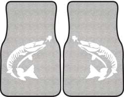 Tiger Muskie Silhouette Car Mats