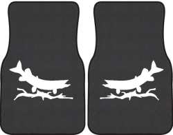 Predatory Pike Silhouette Car Mats