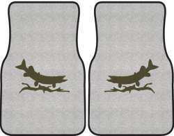 Predatory Pike Silhouette Car Mats