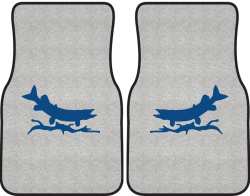 Predatory Pike Silhouette Car Mats