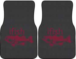 ifish Bass Silhouette Car Mats