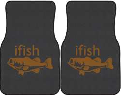 ifish Bass Silhouette Car Mats