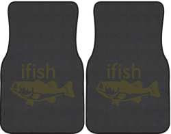ifish Bass Silhouette Car Mats