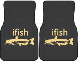ifish Catfish Silhouette Car Mats