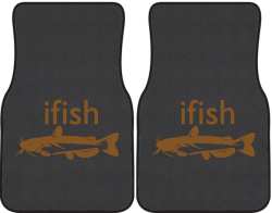 ifish Catfish Silhouette Car Mats