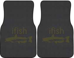 ifish Catfish Silhouette Car Mats
