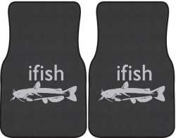 ifish Catfish Silhouette Car Mats