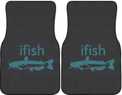 ifish Catfish Silhouette Car Mats
