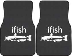 ifish Catfish Silhouette Car Mats
