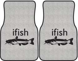 ifish Catfish Silhouette Car Mats