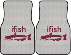 ifish Catfish Silhouette Car Mats
