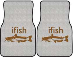 ifish Catfish Silhouette Car Mats