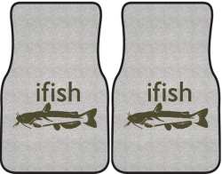 ifish Catfish Silhouette Car Mats