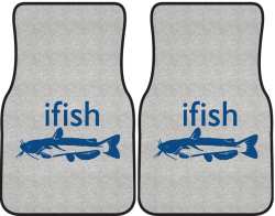 ifish Catfish Silhouette Car Mats