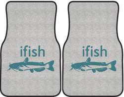 ifish Catfish Silhouette Car Mats