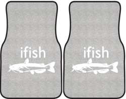 ifish Catfish Silhouette Car Mats