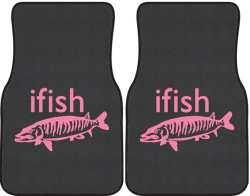 ifish Muskie Silhouette Car Mats