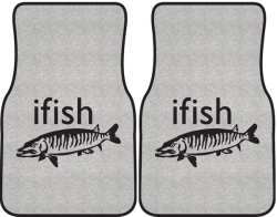 ifish Muskie Silhouette Car Mats
