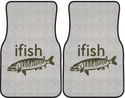 ifish Muskie Silhouette Car Mats
