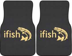 ifish Muskie 2 Silhouette Car Mats