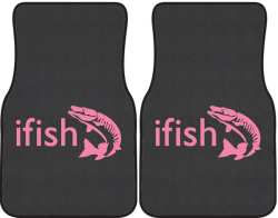 ifish Muskie 2 Silhouette Car Mats
