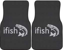 ifish Muskie 2 Silhouette Car Mats