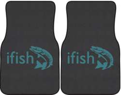 ifish Muskie 2 Silhouette Car Mats