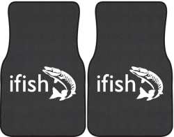 ifish Muskie 2 Silhouette Car Mats