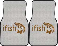 ifish Muskie 2 Silhouette Car Mats