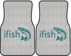 ifish Muskie 2 Silhouette Car Mats