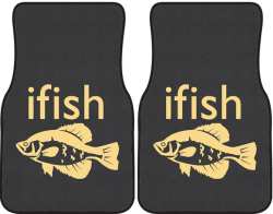 ifish Crappie Silhouette Car Mats
