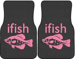 ifish Crappie Silhouette Car Mats